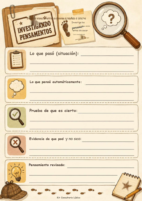 El Detente de Pensamientos — Identificando y cuestionando pensamientos automáticos ansiosos