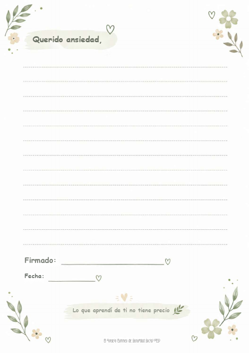 La carta para la ansiedad — Ritual de resignación de la relación con la ansiedad durante el proceso