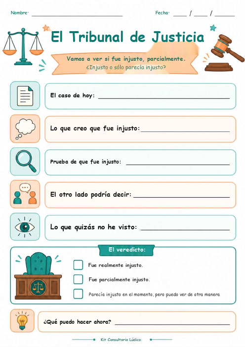El Tribunal de Justicia — Trabajar con el sentido de la injusticia