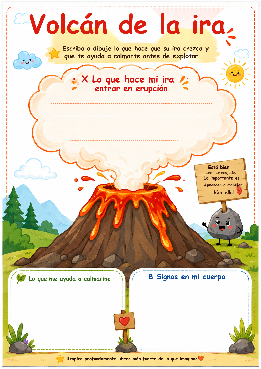Volcán de la Raíz — Identificación de los gatillos y señales corporales de la rabia