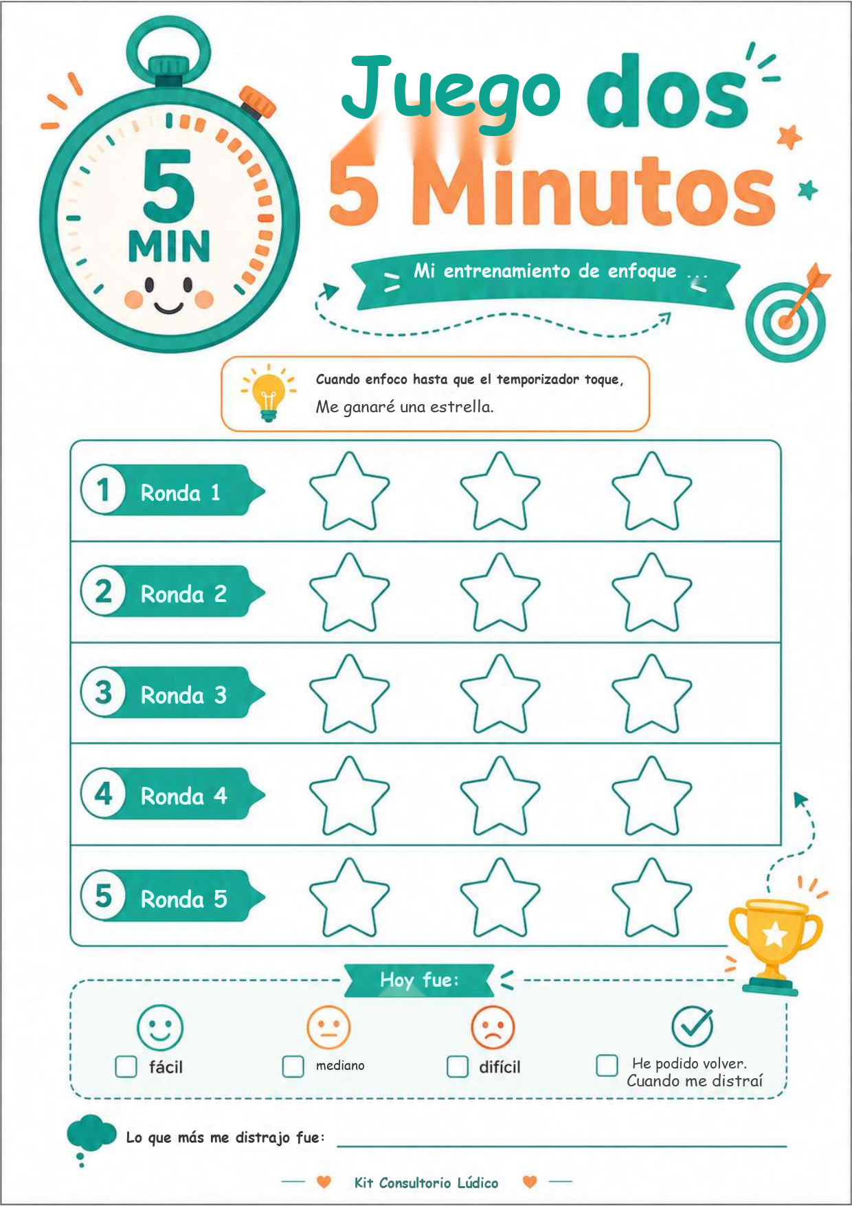 El juego de los 5 minutos — Entrenando el mantenimiento de la atención