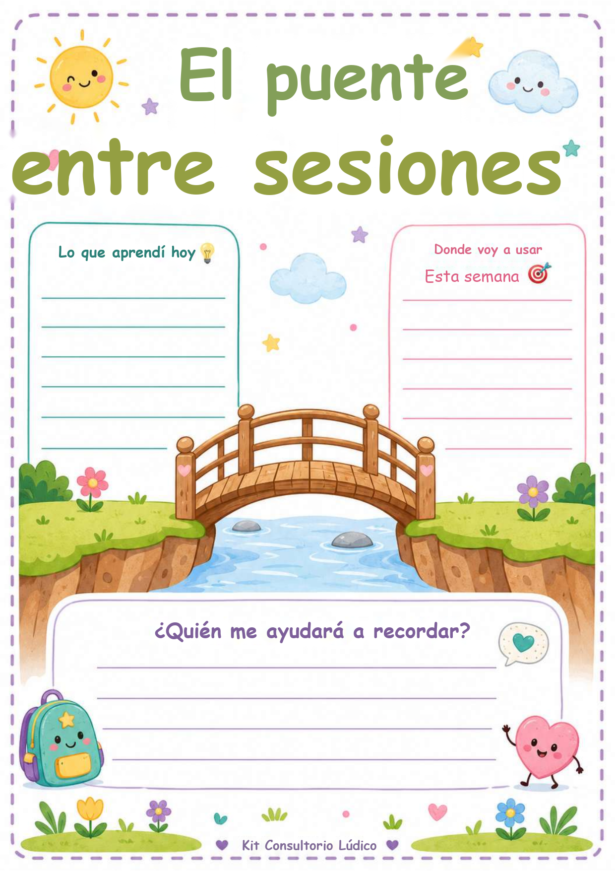 El puente entre las sesiones — Estructura de registro semanal para la generalización de las habilidades