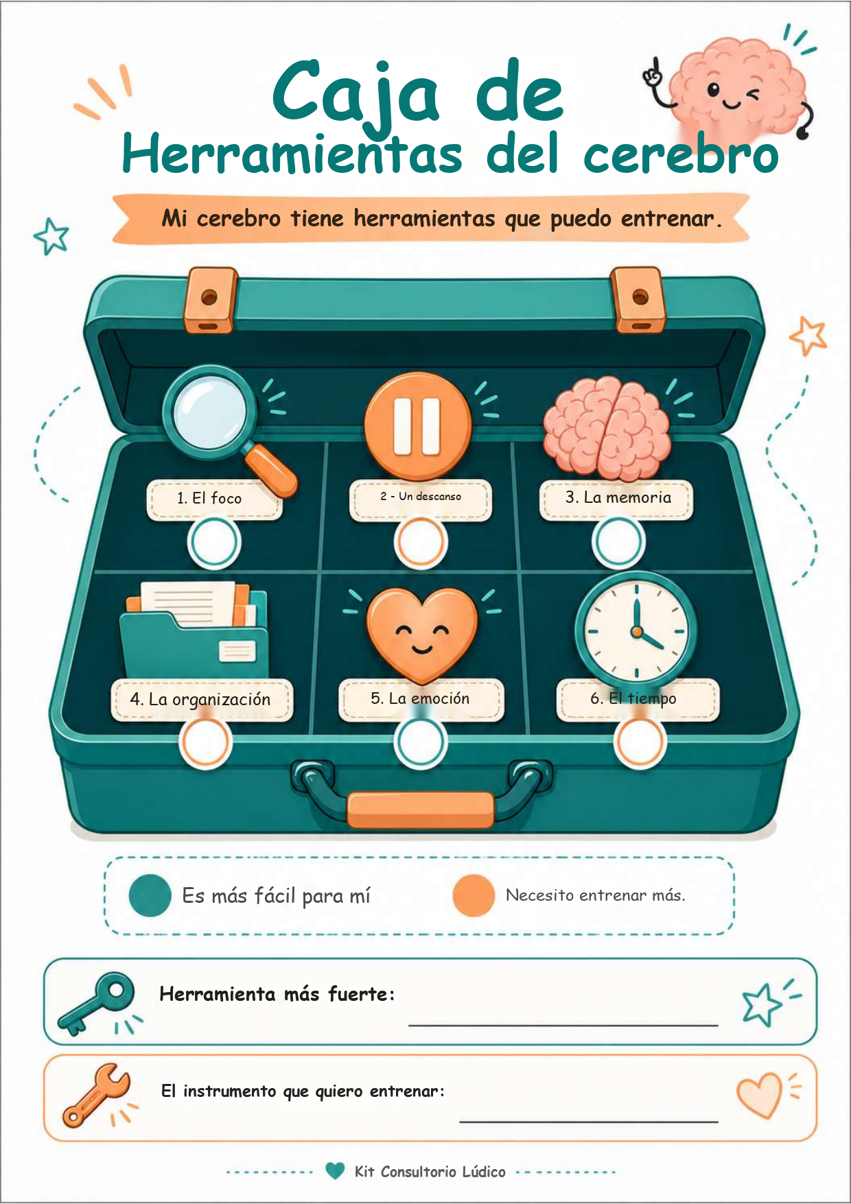 La caja de herramientas del cerebro — Psicopeducción sobre el TDAH